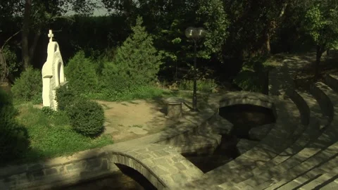 Devotional Shrine, Saint Lydia Philippisia Sacred Baptistery, Philippi, Greece Stock Footage 326004997