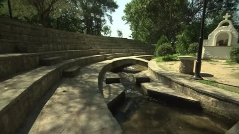 Devotional Shrine, Saint Lydia Philippisia Sacred Baptistery, Philippi, Greece Stock Footage 326005344
