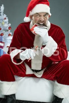 Devouring chocolate Stock Photos