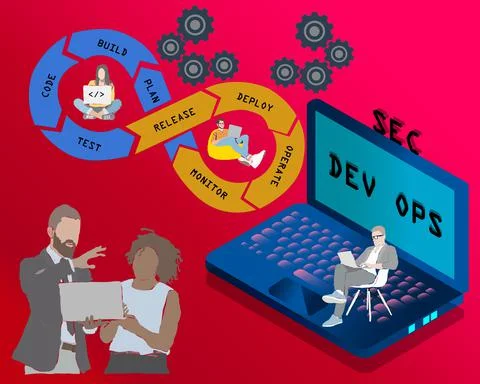 DevSecOps Stockillustratie