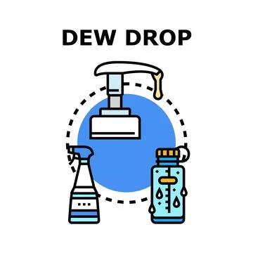 Dew drop concept vector liquid dispensers 库存插图