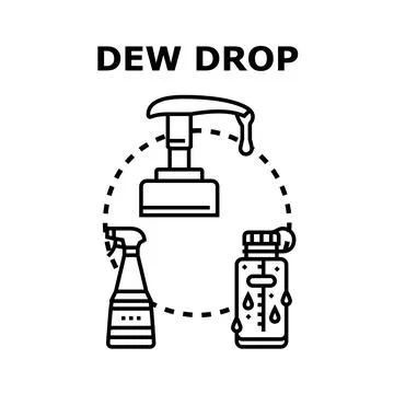 Dew drop concept vector liquid dispensers Ilustración de archivo
