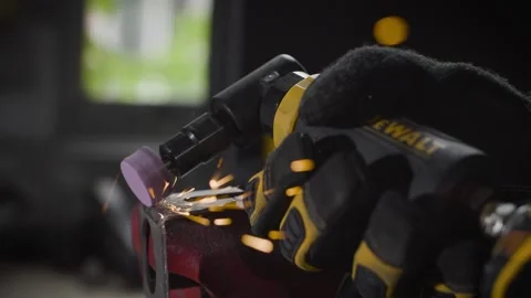Dewalt Grinder Start Video stock 194564522