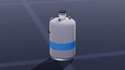Dewar cryo 3d loop 3D animation seamless loop Vidéo 341779549