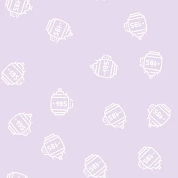 Dewar vessel line vector seamless pattern flat Stock Illustration