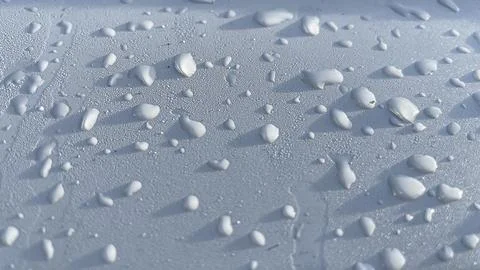 Dewdrops fall on the metal surface Stock-Fotos