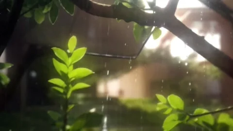 Dewdrops on Nature's Canvas Stock Footage 278394410
