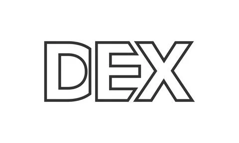 DEX logo design template with strong and modern bold text. Initial based ve.. Stock Illustration