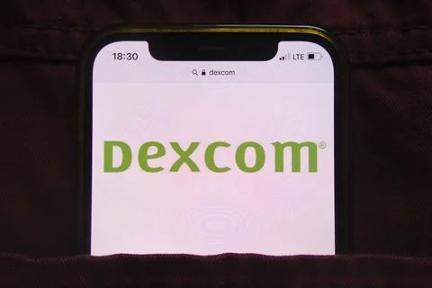 DexCom Inc logo on mobile phone Stock Photos