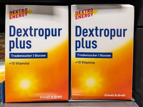 Dextro Energy Dextropur Plus Glucose Supplements for Energy Stock Photos
