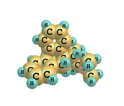 Dextropropoxyphene molecule isolated on white Stock Illustration