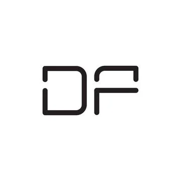 Df initial letter vector logo icon Stock Illustration