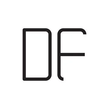 Df initial letter vector logo icon Illustrazione stock