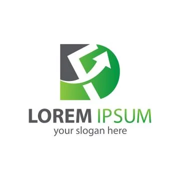 DF logo with arrow Stock Illustration
