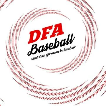 DFA Baseball. Baseball Stitch Swirl. Vector illustration on white Stock Illustration