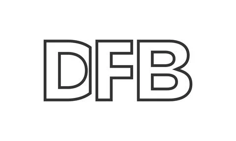 DFB logo design template with strong and modern bold text. Initial based ve.. Stock Illustration