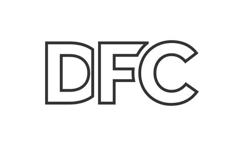 DFC logo design template with strong and modern bold text. Initial based ve.. Stock Illustration