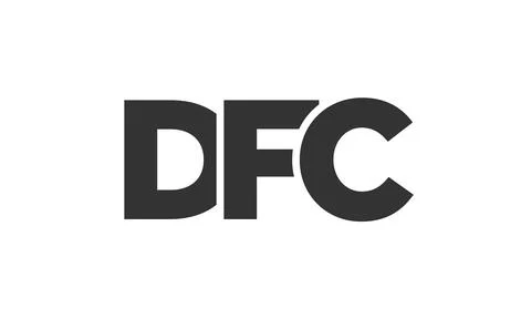 DFC logo design template with strong and modern bold text. Initial based ve.. Stock Illustration
