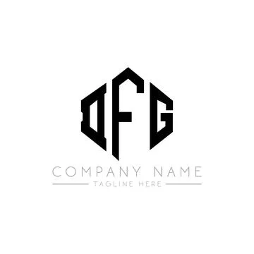 DFG letter logo design with polygon shape. DFG polygon and cube shape logo .. Stock Illustration