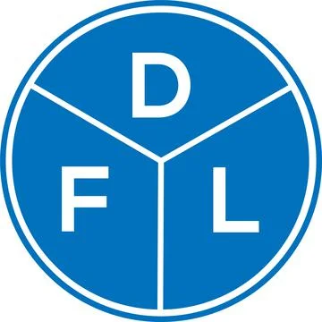 DFL letter logo design. DFL monogram initials letter logo concept. DFL letter Stock Illustration