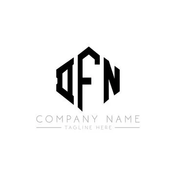DFN letter logo design with polygon shape. DFN polygon and cube shape logo .. Stock Illustration