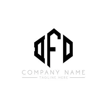 DFO letter logo design with polygon shape. DFO polygon and cube shape logo .. Stock Illustration
