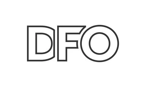 DFO logo design template with strong and modern bold text. Initial based ve.. Stock Illustration