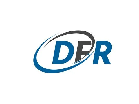 DFR letter creative modern elegant logo design Stock Illustration