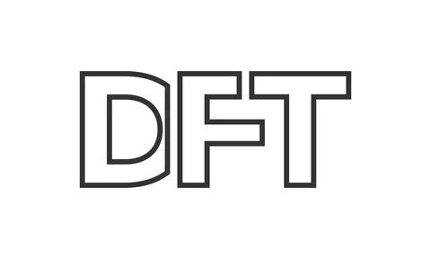 DFT logo design template with strong and modern bold text. Initial based ve.. Stock Illustration