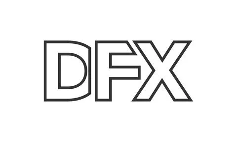 DFX logo design template with strong and modern bold text. Initial based ve.. Stock Illustration