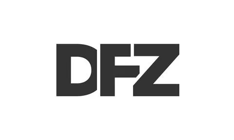 DFZ logo design template with strong and modern bold text. Initial based ve.. Stock Illustration