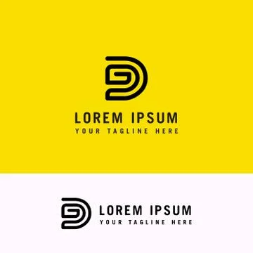 DG abstract letter brand monogram vector logo template, GD letter minimalist  Stock Illustration