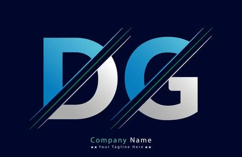 DG Letter logo design vector template. Illustrazione stock
