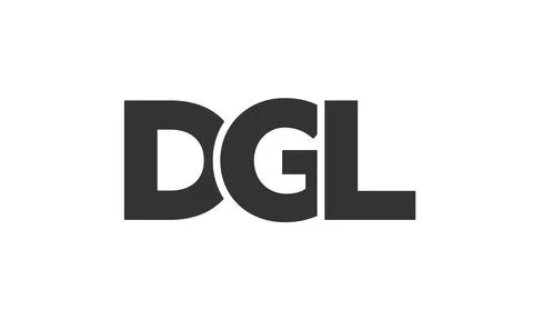 DGL logo design template with strong and modern bold text. Initial based ve.. 库存插图