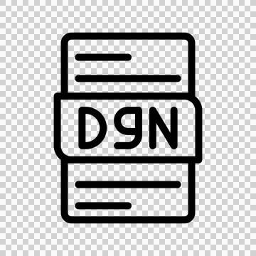 Dgn document file outline icon Stock Illustration