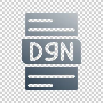 Dgn file format gradient icon for file type document.  스톡 일러스트