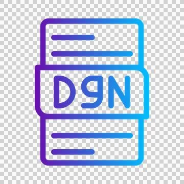 Dgn file type format gradient icon design 스톡 일러스트