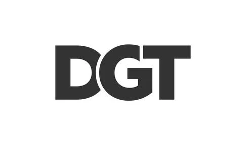 DGT logo design template with strong and modern bold text. Initial based ve.. Stock Illustration
