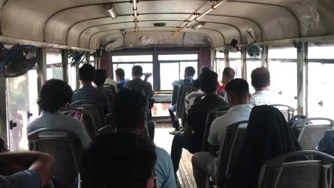 Dhaka City Bus Stock Footage 251729436