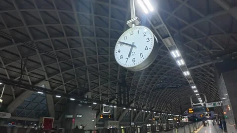 Dhaka Metro Rail Station with Clock and Modern Architecture  Bangladesh Stock Footage 341858400