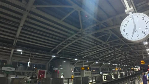 Dhaka Metro Rail Station with Clock and Modern Architecture  Bangladesh Stock Footage 341858682