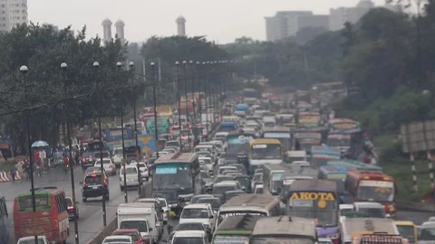 Dhaka traffic jam Video stock 94329983