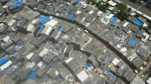 Dharavi / Slums / Drone Stock Footage 237228171