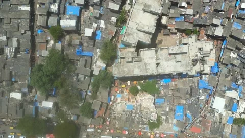 Dharavi / Slums / Drone Stock Footage 237228628
