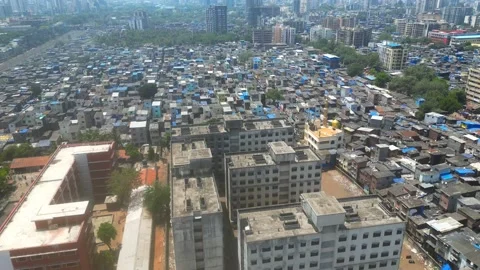 Dharavi / Slums / Drone Stock Footage 237228676