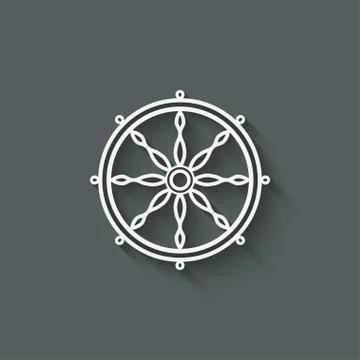Dharma wheel design element Stock-Illustration