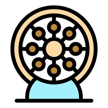 Dharma wheel representing buddhist symbol of teachings and enlightenment Stock Illustration