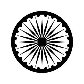 Dharmacakra, Dharma Wheel Illustrazione stock