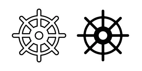 Dharmachakra icon Illustration designs pack for Web Stock Illustration