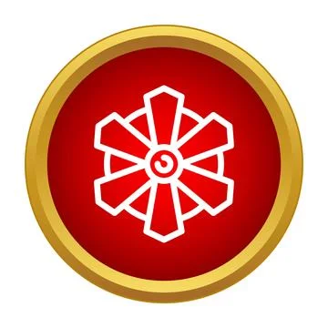 Dharmachakra symbol representing the eightfold path of buddhism Stock Illustration